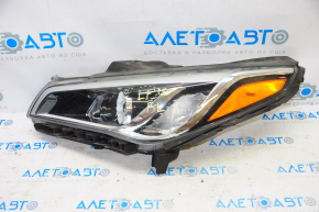 Headlight front left bare Hyundai Sonata 15-17 halogen with mount, for polishing