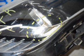 Headlight front right bare Hyundai Sonata 15-17 halogen with mount, for polishing