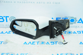Left side mirror complete Hyundai Sonata 15-17 5 pins, white