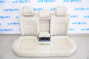 Rear row of seats 2nd row VW Passat b7 12-15 USA beige leather, dry cleanable, headrest torn