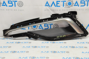 Left fog light frame Hyundai Sonata 15-17 SE under DRL, chrome, bumpers