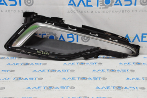 Right fog light frame Hyundai Sonata 15-17 SE under DRL, chrome, bumpers