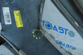 Front bare bumper Hyundai Sonata 15-17 SE white, tears, broken mount, dents, scratches