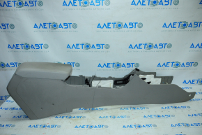 Central console armrest Hyundai Sonata 15-17 leather gray, scratches