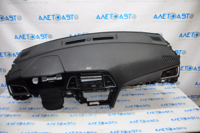 Torpedo front panel with AIRBAG Hyundai Sonata 15-17 gray overlays, rusty pyropatron