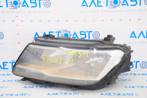 Headlight front left VW Tiguan 18-21 bare halogen, LED DRL, water damage