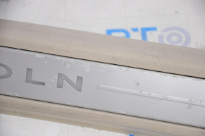 Door sill trim front right Lincoln MKC 15-16 beige with backlight, chrome finish