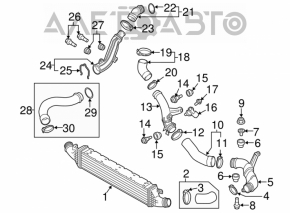 Air pipe right rear VW Jetta 11-18 USA 1.8T