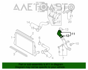 Air duct left rear VW Jetta 11-18 USA 1.8T