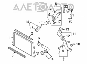 Air duct left rear VW Jetta 11-18 USA 1.8T