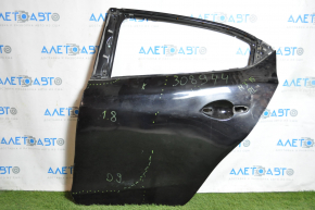 Door bare rear left Mazda 3 14-18 BM black 41W, bumps, dented, putty