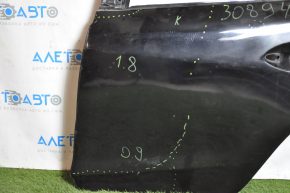 Door bare rear left Mazda 3 14-18 BM black 41W, bumps, dented, putty