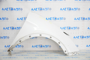 Front right wing Hyundai Santa FE Sport 13-18 white SWP, bent at the bottom, dented