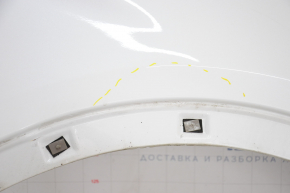 Front right wing Hyundai Santa FE Sport 13-18 white SWP, bent at the bottom, dented