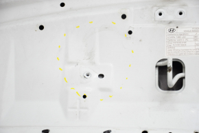 Hood bare Hyundai Santa FE Sport 13-18 white SWP, dented corners, dent