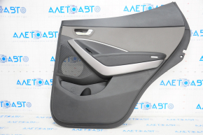 Door trim card rear right Hyundai Santa FE Sport 13-16 black with gray insert, scratch