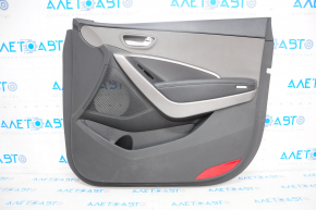 Door trim card front right Hyundai Santa FE Sport 13-16 black with gray insert, scratches
