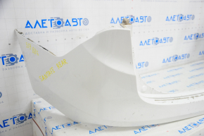 Rear bumper bare Hyundai Santa FE Sport 13-16 pre-rest upper, white, crack, broken mount