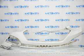 Front bumper bare Hyundai Santa FE Sport 13-16 prerest upper part USA white, missing left part, cracks, scratch