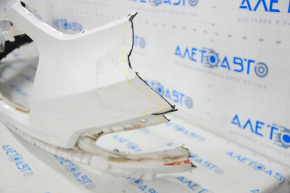 Front bumper bare Hyundai Santa FE Sport 13-16 prerest upper part USA white, missing left part, cracks, scratch