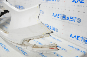 Front bumper bare Hyundai Santa FE Sport 13-16 prerest upper part USA white, missing left part, cracks, scratch
