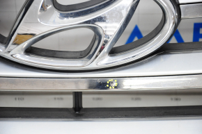Radiator grill assembly Hyundai Santa FE Sport 13-14 pre-rest, with emblem, chrome finish