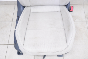 Passenger seat VW Tiguan 18-19 with airbag, mechanical, leather, gray, dry-cleanable