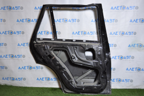 The door is bare, rear left, BMW X5 E70 07-13, defect: black, bent door frame, and a strong dent at the bottom