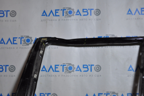 The door is bare, rear left, BMW X5 E70 07-13, defect: black, bent door frame, and a strong dent at the bottom