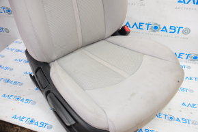 Passenger seat Hyundai Sonata 15-17 without airbag, mechanical, gray cloth, scratches, dry cleaning