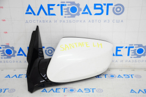 Left side mirror complete Hyundai Santa FE Sport 13-16 prerest 5 pins white
