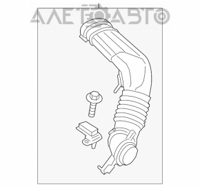 Air duct Ford Escape MK3 13-13 2.0T from filter, plastic, broken nipple