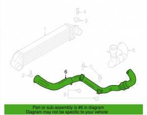 Left pipe Lincoln MKC 15-19 2.0T long, without one part