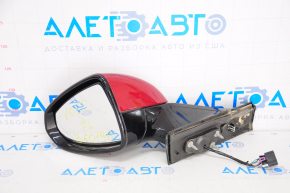 Left side mirror complete Chevrolet Volt 11-15 7 pins, turn signal, red, chrome on turn signal swelled