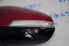 Left side mirror complete Chevrolet Volt 11-15 7 pins, turn signal, red, chrome on turn signal swelled