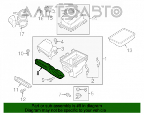 Air duct for filter Ford Fusion mk5 13-20 1.5T 1.6T 2.0T 2.5 under resonator