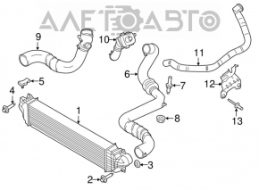 Right intercooler pipe for Ford Fusion mk5 13-16 2.0T