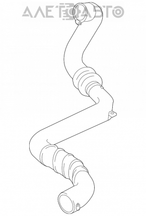Rubber part of the intercooler pipe for the left Lincoln MKZ 13-16 2.0T