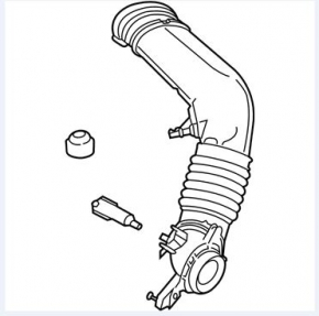 Air Duct Lincoln MKC 15-16 2.0T from Filter, Two Parts