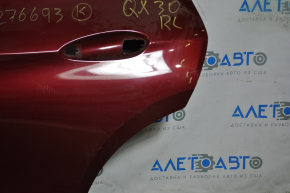 Door bare rear left Infiniti QX30 17-19 red NAJ, dented, bumps