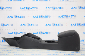 Console center armrest and cup holders VW Jetta 11-17 USA leather black, scratch