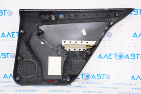 Door trim card rear left VW Jetta 11-16 USA black with gray chrome insert