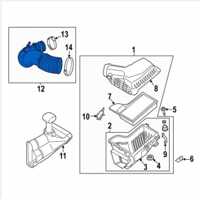 Air duct Ford Mustang mk6 15-23 2.3T