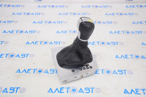 Automatic transmission knob with shifter cover VW Jetta 11-14 USA leather, chrome cover DSG