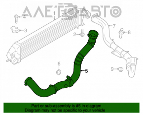 Rubber part of the left pipe Ford Escape mk3 13-16 1.6T