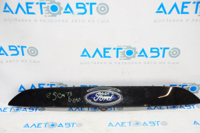 Upper trunk door molding with emblem Ford Escape MK3 13-16 pre-restoration under camera emblem defect