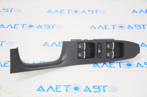 Front left window lift control VW Jetta 11-18 USA with trim, chrome