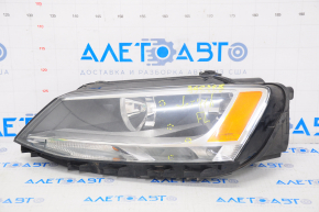 Headlight front left VW Jetta 11-16 naked USA, halogen, sand