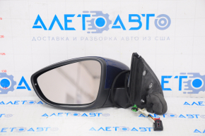 Left side mirror complete VW Jetta 11-18 6 pins, turn signal, blue