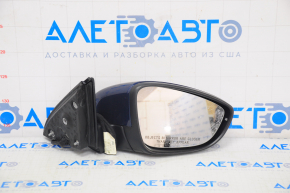 Side mirror right complete VW Jetta 11-18 6 pins, turn signal, blue